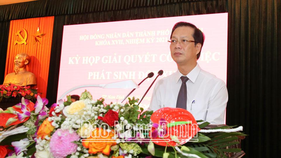 HĐND thành phố Nam Định tổ chức kỳ họp giải quyết công việc phát sinh đột xuất