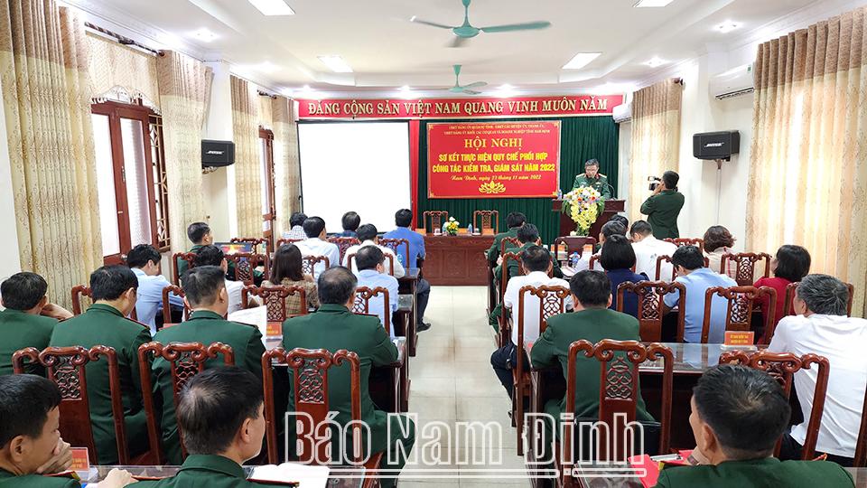 Tăng cường phối hợp kiểm tra, giám sát nhiệm vụ quốc phòng, quân sự địa phương