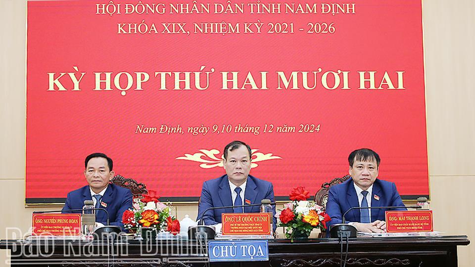 Khai mạc Kỳ họp thứ hai mươi hai HĐND tỉnh khóa XIX, nhiệm kỳ 2021-2026