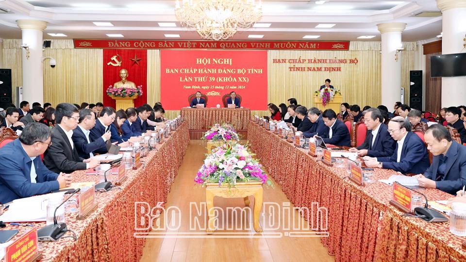 Hội nghị lần thứ 39 Ban Chấp hành Đảng bộ tỉnh khoá XX