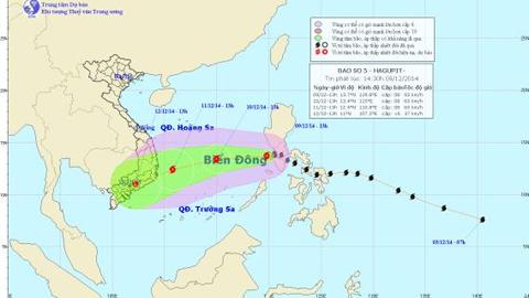 Tin bão gần bờ (Cơn bão số 5)