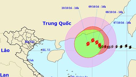 Tin bão trên Biển Đông cơn bão số 6 (Hồi 16 giờ ngày 7-10)