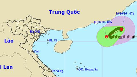 Tin áp thấp nhiệt đới trên Biển Đông (Hồi 7 giờ ngày 10-10)