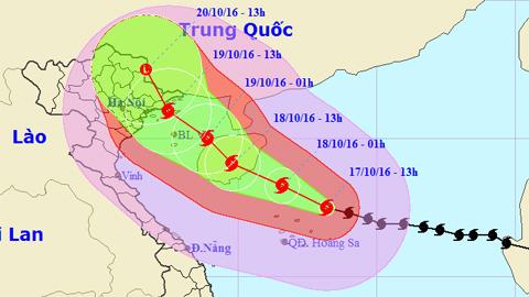 Tin bão trên Biển Đông cơn bão số 7 (Hồi 13 giờ ngày 17-10)