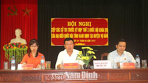 Đoàn đại biểu Quốc hội của tỉnh tiếp xúc cử tri các địa phương