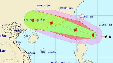 Tin bão gần Biển Đông (Hồi 13 giờ ngày 21-8)