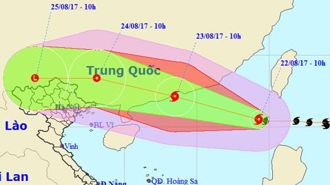 Tin bão trên Biển Đông cơn bão số 6 (Hồi 10 giờ ngày 22-8)