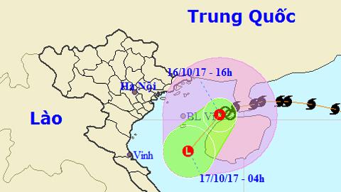 Tin cuối cùng về cơn bão số 11 (Hồi 19 giờ ngày 16-10)
