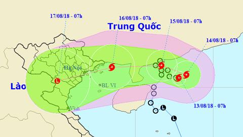 Tin bão trên Biển Đông cơn bão số 4 (Hồi 7 giờ ngày 13-8)