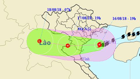 Tin bão khẩn cấp cơn bão số 4 (Hồi 19 giờ ngày 16-8)