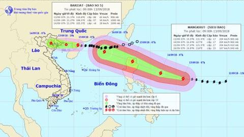 TIN BÃO KHẨN CẤP (Cơn bão số 5) VÀ SIÊU BÃO MANGKHUT