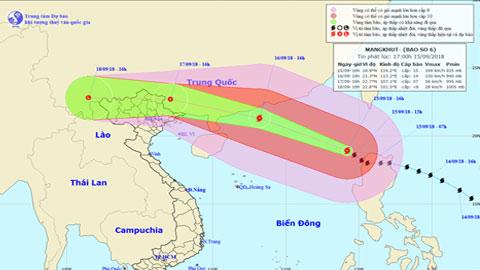 TIN BÃO TRÊN BIỂN ĐÔNG (CƠN BÃO SỐ 6 -MANGKHUT)