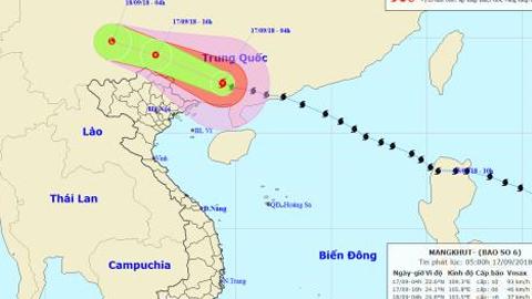 TIN BÃO SỐ 6 (MANGKHUT) LÚC 7 GIỜ SÁNG 17-9-2018