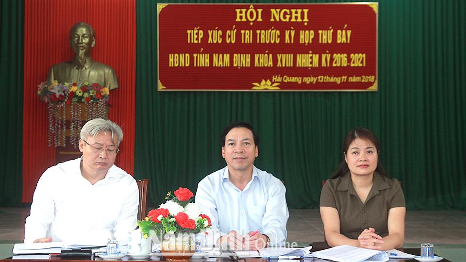 Đại biểu Hội đồng nhân dân tỉnh tiếp xúc cử tri các địa phương