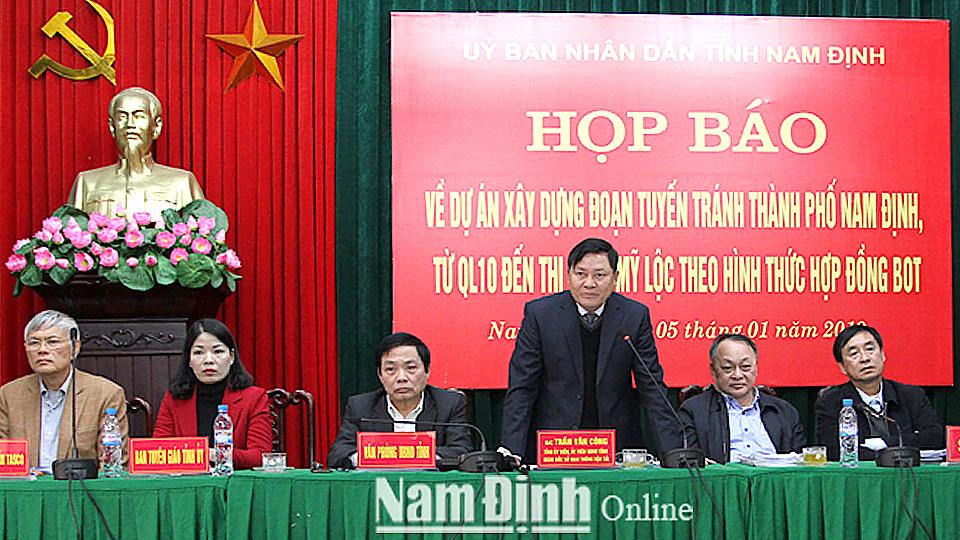 Họp báo về việc thu phí trở lại BOT Mỹ Lộc