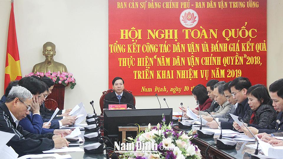 Hội nghị trực tuyến toàn quốc tổng kết công tác dân vận năm 2018, triển khai nhiệm vụ năm 2019