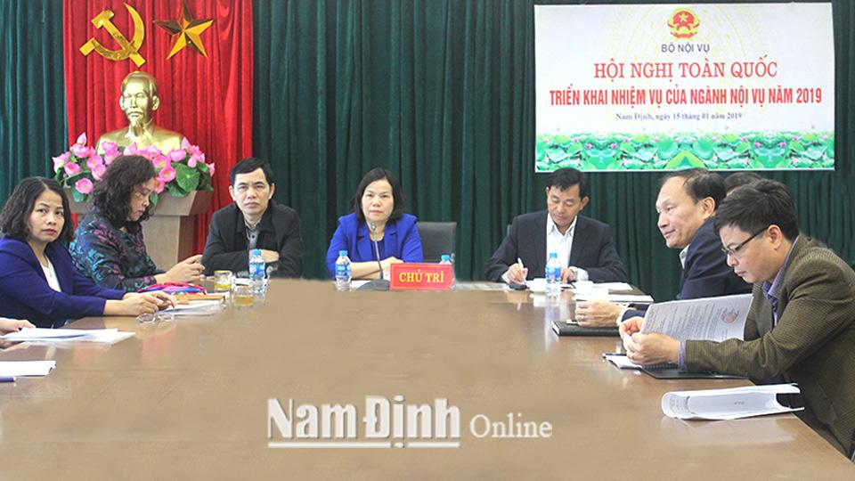 Hội nghị trực tuyến toàn quốc triển khai nhiệm vụ năm 2019 ngành Nội vụ