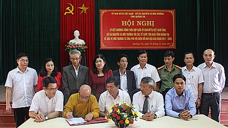 Ký kết chương trình phối hợp bảo vệ tài nguyên môi trường