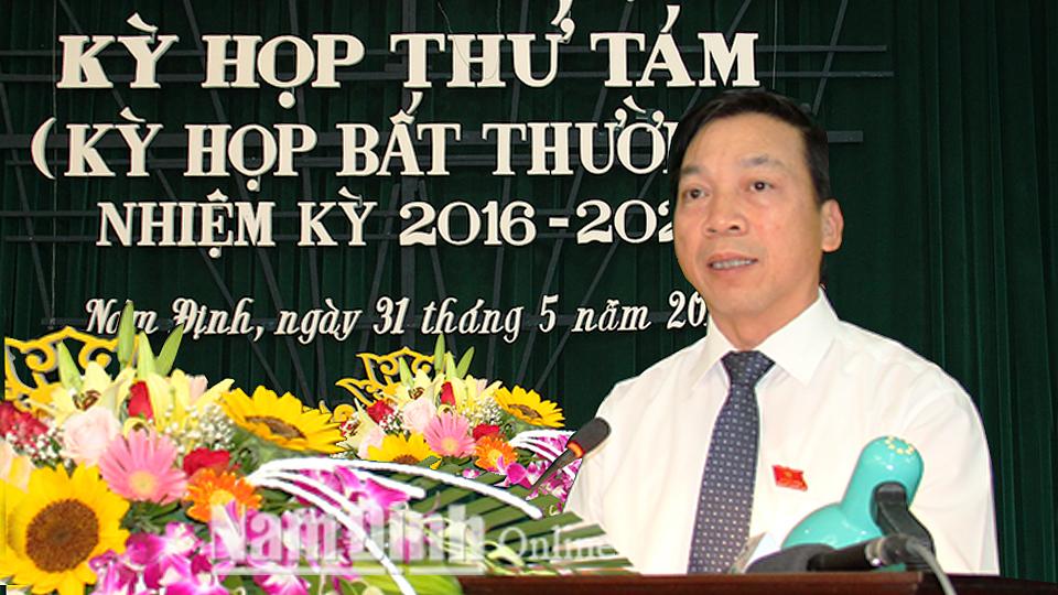 Bài phát biểu bế mạc kỳ họp của đồng chí Trần Văn Chung, Phó Bí thư Thường trực Tỉnh ủy, Chủ tịch HĐND tỉnh