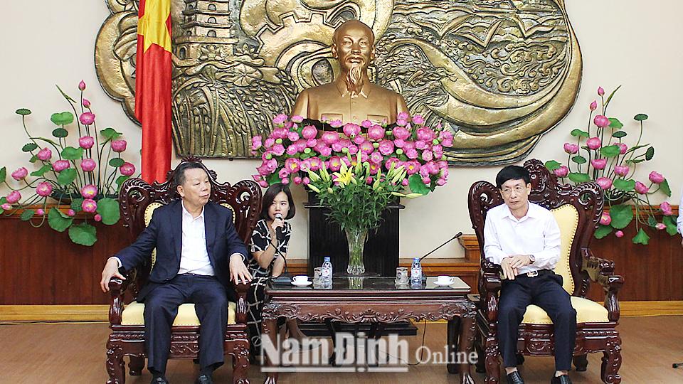 Đồng chí Chủ tịch UBND tỉnh tiếp đoàn doanh nghiệp Đài Loan khảo sát cơ hội đầu tư tại tỉnh