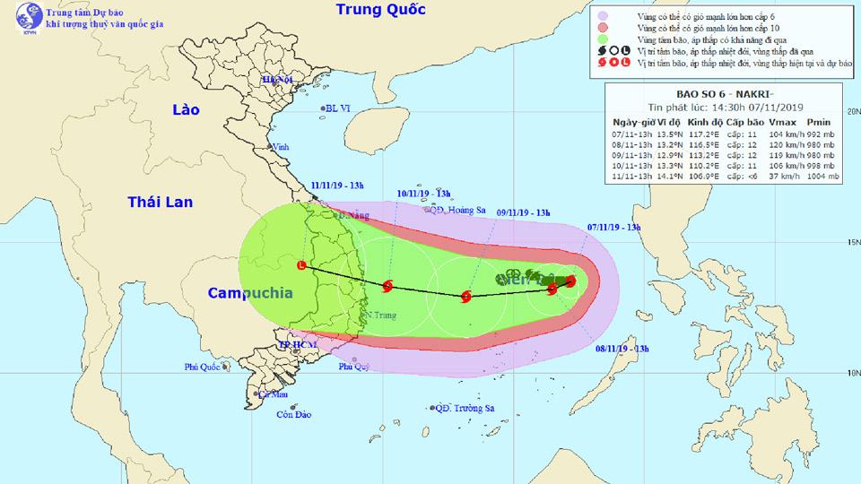 Tin bão trên biển Đông (Cơn bão số 06)