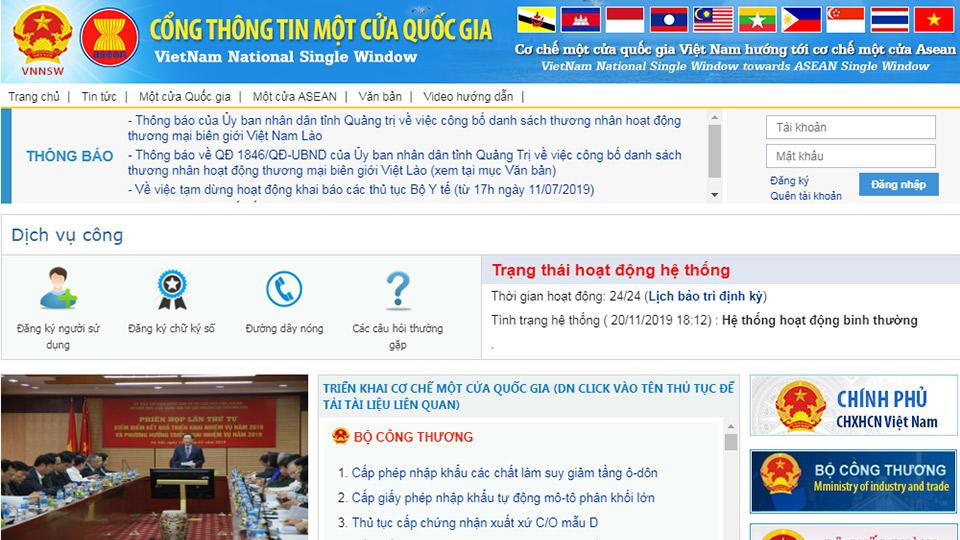 Quy định nguyên tắc vận hành và các giao dịch điện tử trên Cổng thông tin một cửa quốc gia