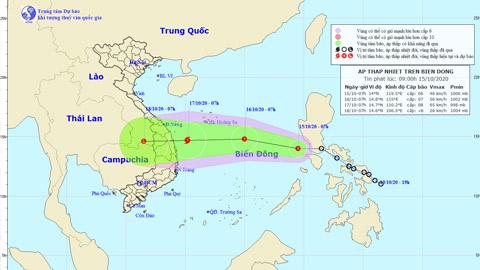 Áp thấp nhiệt đới sẽ thành bão, Bắc và Trung Bộ mưa lớn dài ngày