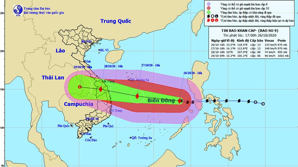 Triển khai ứng phó khẩn cấp bão số 9