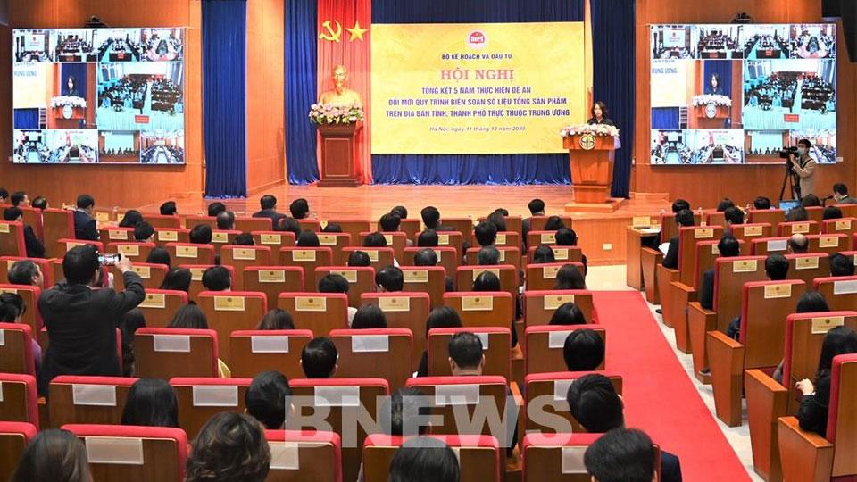 Hội nghị trực tuyến toàn quốc về biên soạn số liệu Tổng sản phẩm trên địa bàn các tỉnh, thành phố