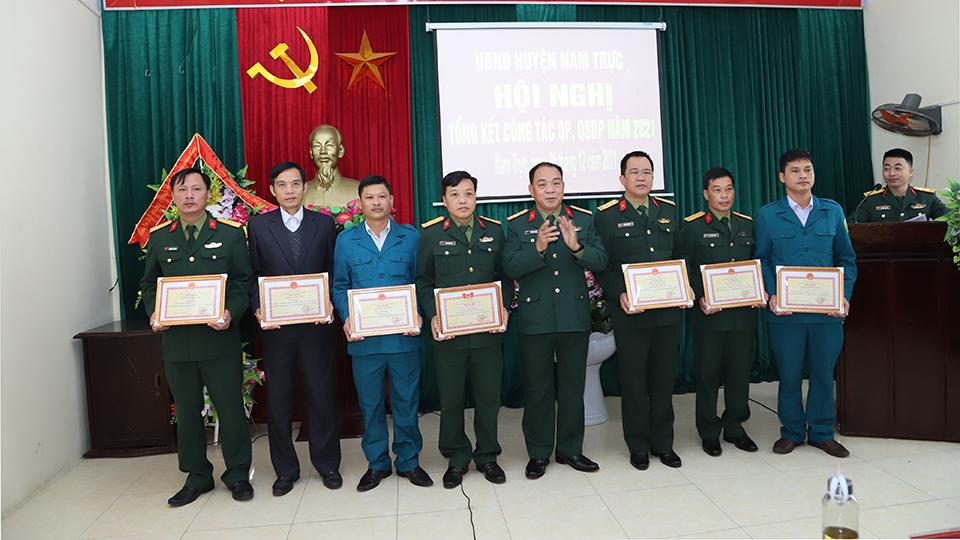 Nam Trực tổng kết công tác quốc phòng, quân sự địa phương năm 2021