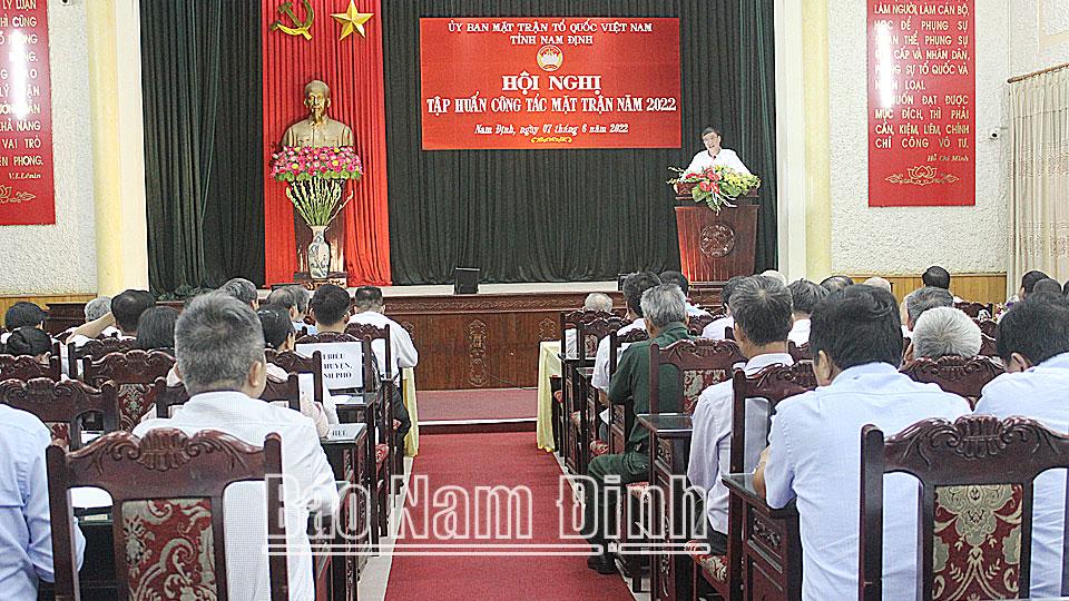 Tập huấn nghiệp vụ công tác cho đội ngũ cán bộ Mặt trận Tổ quốc