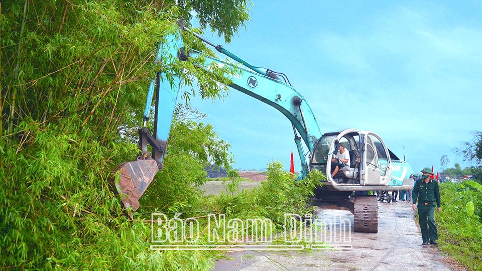 Trực Ninh đảm bảo an toàn đê điều trong mùa mưa bão