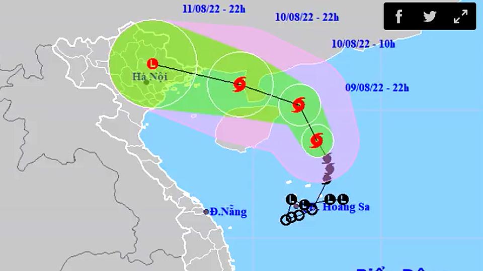 Tối nay bão Mulan vào vịnh Bắc Bộ