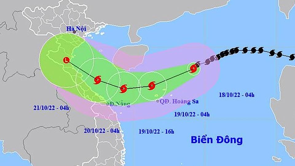 Bão số 6 di chuyển theo hướng Tây Tây Nam, khả năng suy yếu khi vào đất liền
